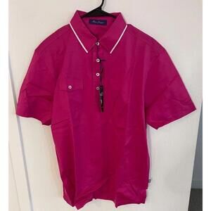 Alan Flusser Men's Size M Casual Polo Shirt Short Sleeve 100% Supima  cotton NWT